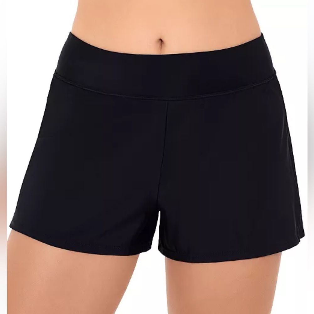 Swim Solutions Pull-On Swim Shorts Black Size 24W